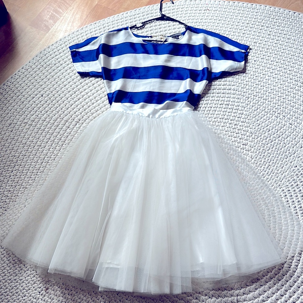 Beautiful! Custom made 2 piece - tulle skirt with silky striped top